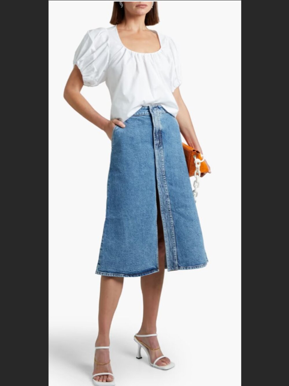 Denim salt & pepper skirt